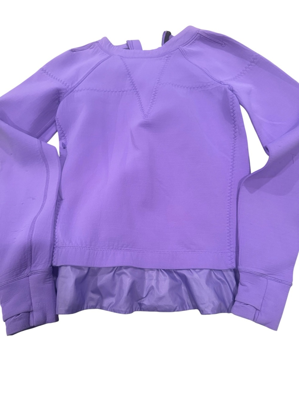 Ivivva Lavender Purple Long-Sleeve Ruffle Hem Sweatshirt